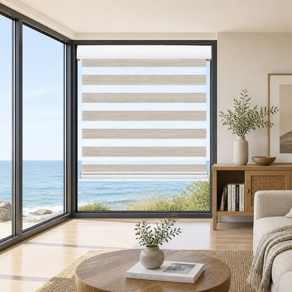 Zebra Roller Blind Polyester 150x210cm Beige