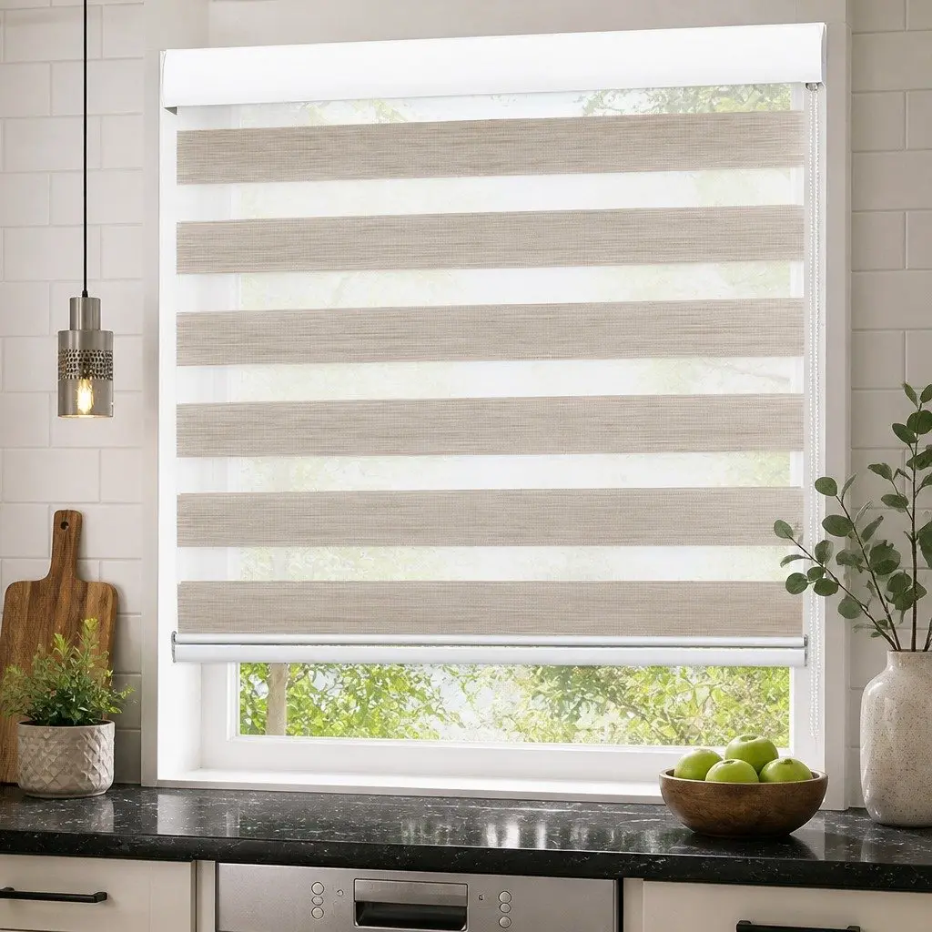 Zebra Roller Blind Polyester 150x210cm Beige