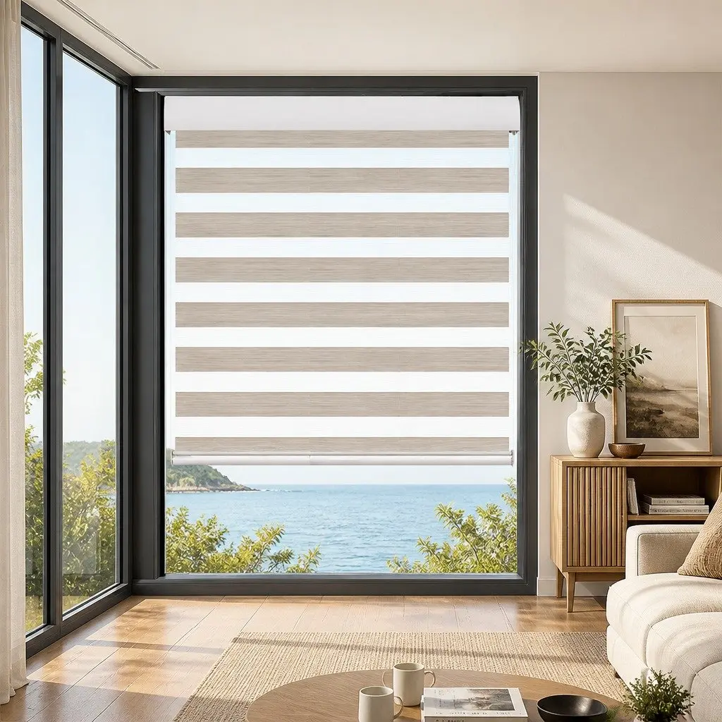 Zebra Roller Blind Polyester 180x210cm Beige