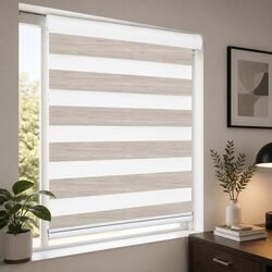Premium Zebra Roller Blind Blackout Curtain 60x210cm