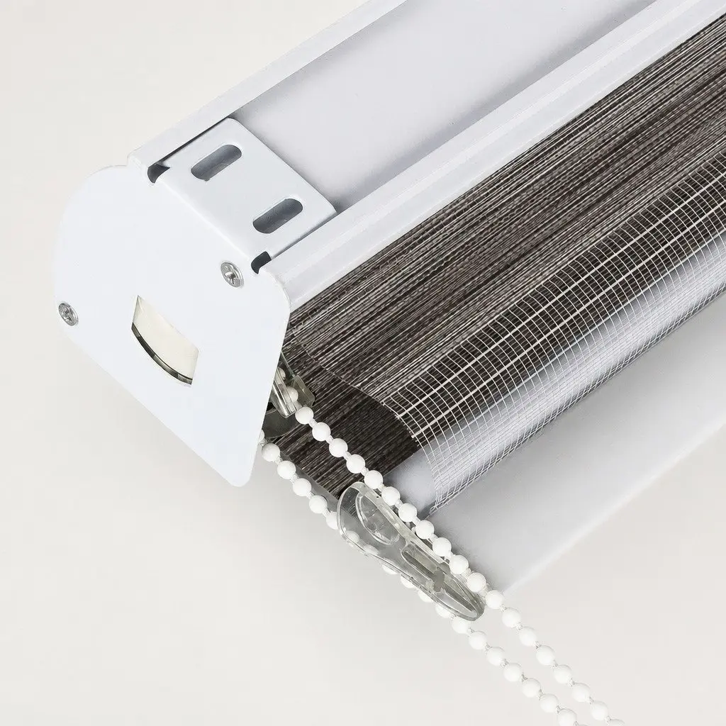 Beige Zebra Roller Blind 90x210cm with Smooth Operation