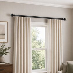 Durable Steel Curtain Rod with Quiet Rail Sliders