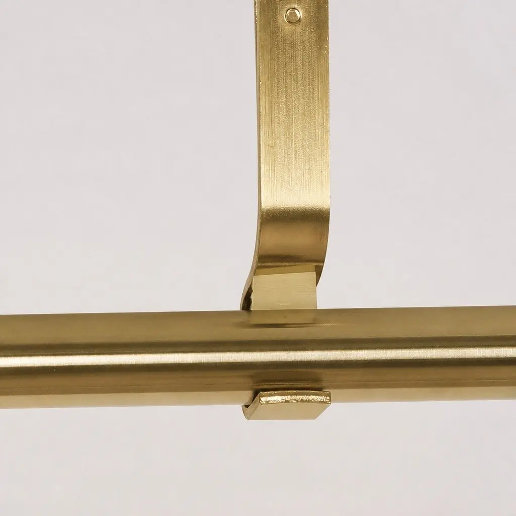 Curtain Rod Set Steel Extendable Antique Brass 90cm Home Decor