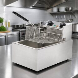 Durable Stainless Steel 10L Deep Fryer for Commercial Use