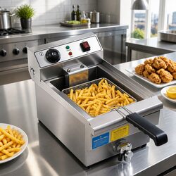 Electric Deep Fryer 10L Stainless Steel Commercial Home Kitchen Frying 3000W