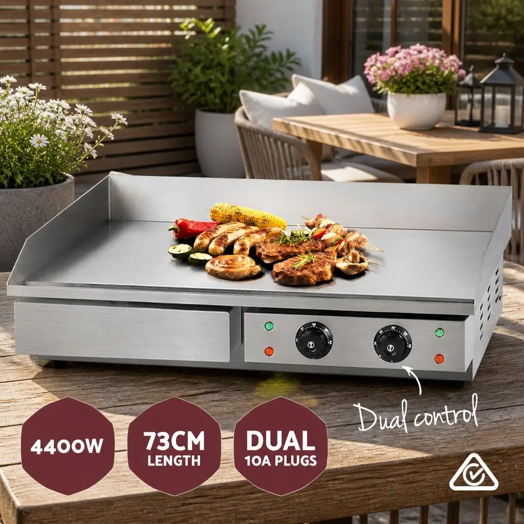 73cm Electric Griddle with Dual Cooking Zones