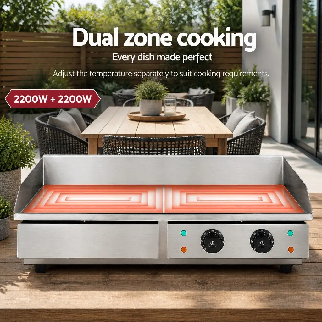 73cm Electric Griddle with Dual Cooking Zones