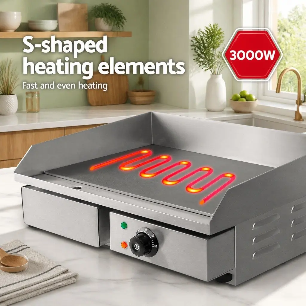 55cm Electric Griddle Cooktop for BBQ and Cooking