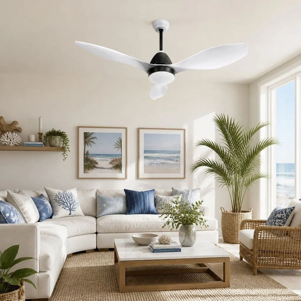 48 Inch Ceiling Fan with Remote Control and LED Light