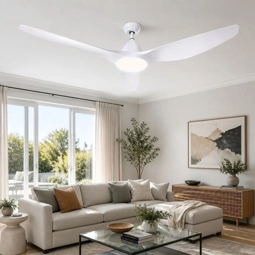 64 Inch Ceiling Fan with DC Motor and LED Light