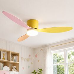 52 Inch Ceiling Fan with DC Motor and LED Lighting