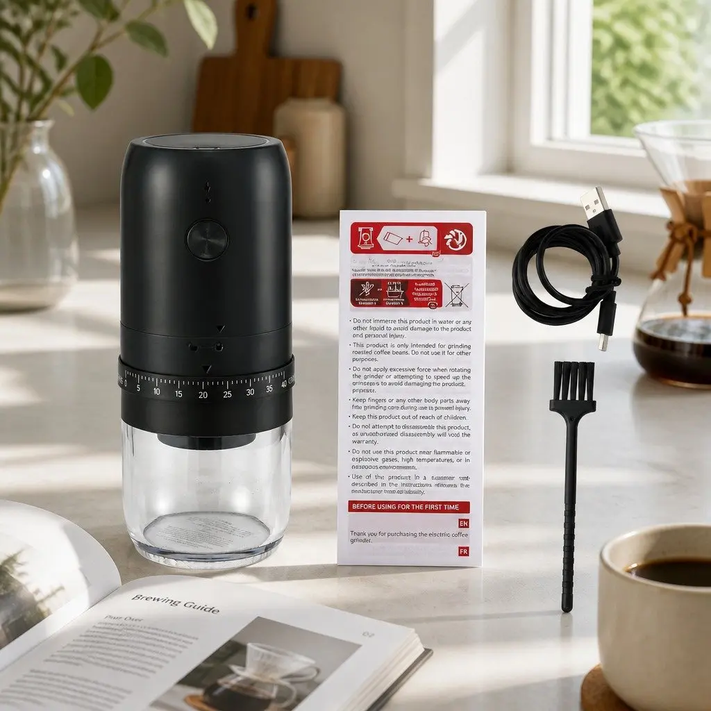 Portable Electric Coffee Grinder with USB-C