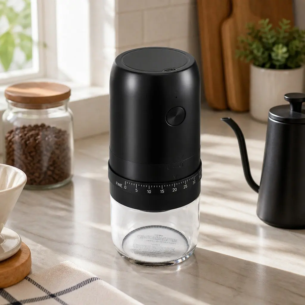 Portable Electric Coffee Grinder with USB-C