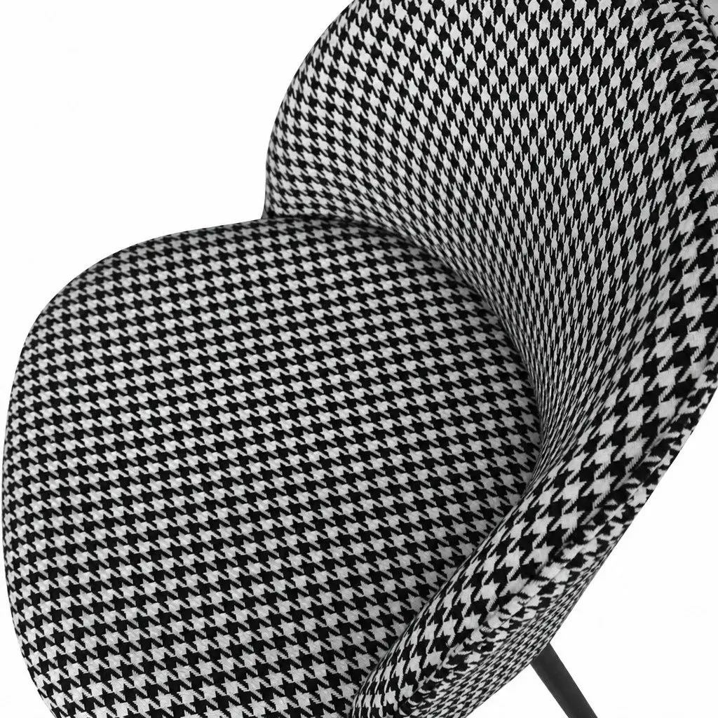 Houndstooth Dining Chairs Set of 4