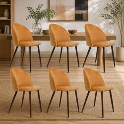 Stylish Velvet Dining Chair Set of 6 for Dining Spaces