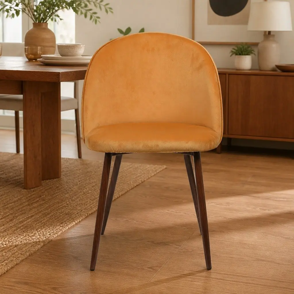 Velvet Dining Chair Set of 6 for Dining Spaces