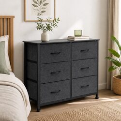Durable Dark Grey Storage Cabinet Tower with Removable Drawers
