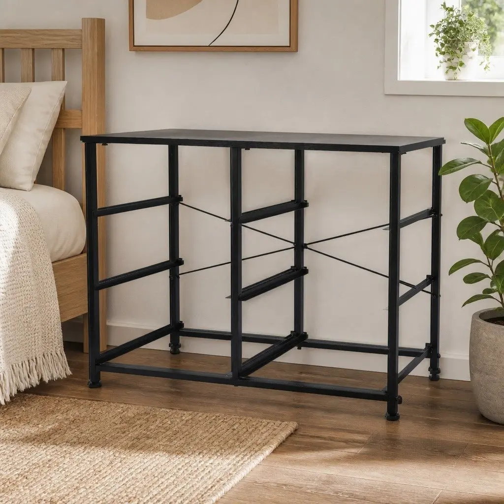 Dark Grey Storage Cabinet Tower with Removable Drawers
