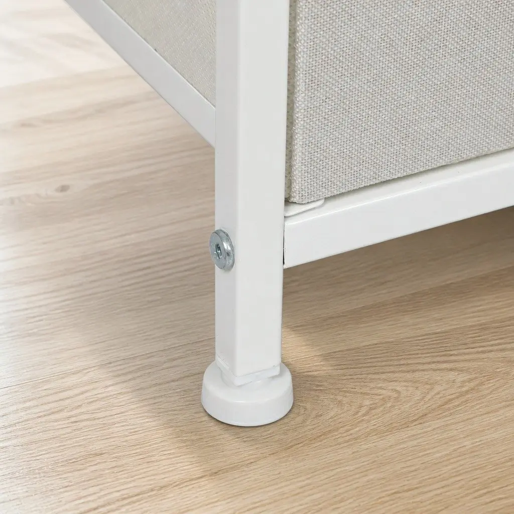 Beige Storage Cabinet Tower with Multiple Drawer Options