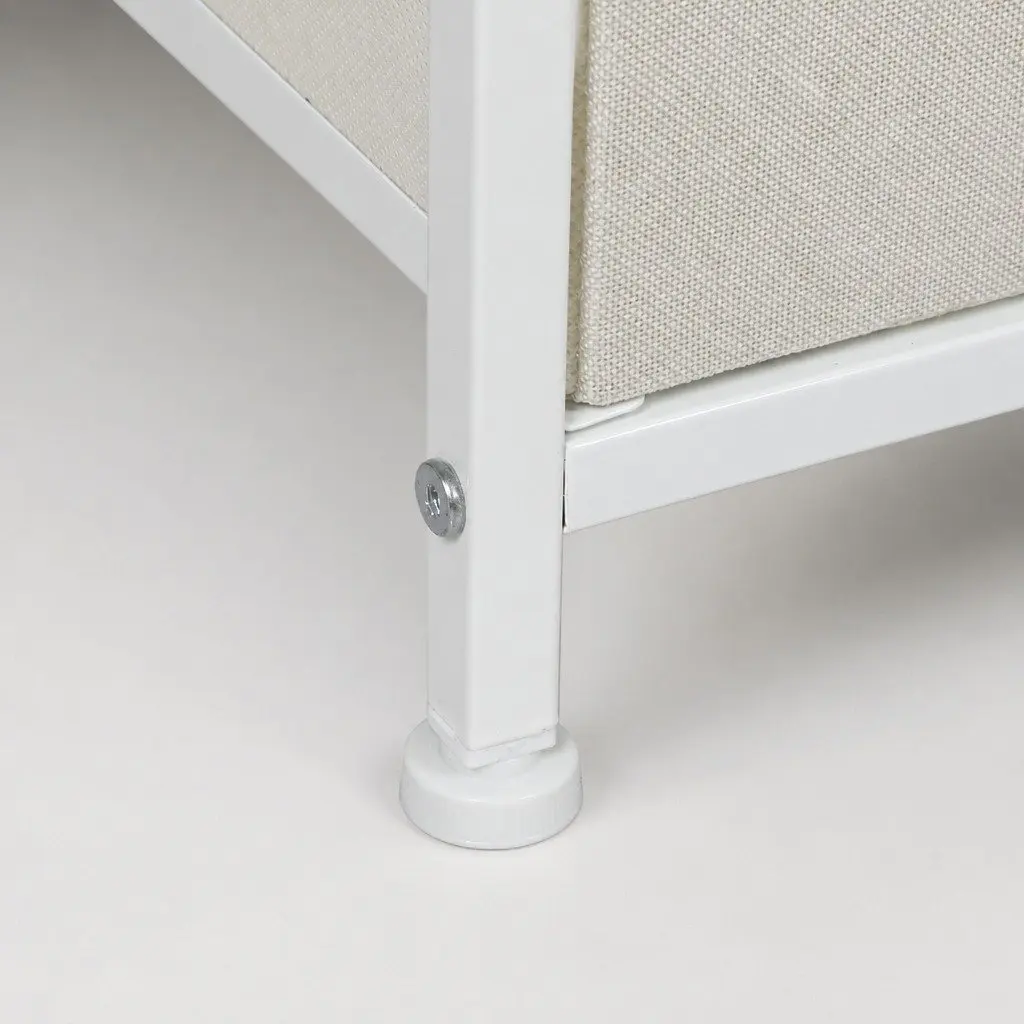 Beige 8-Drawer Storage Cabinet Tower for Organising