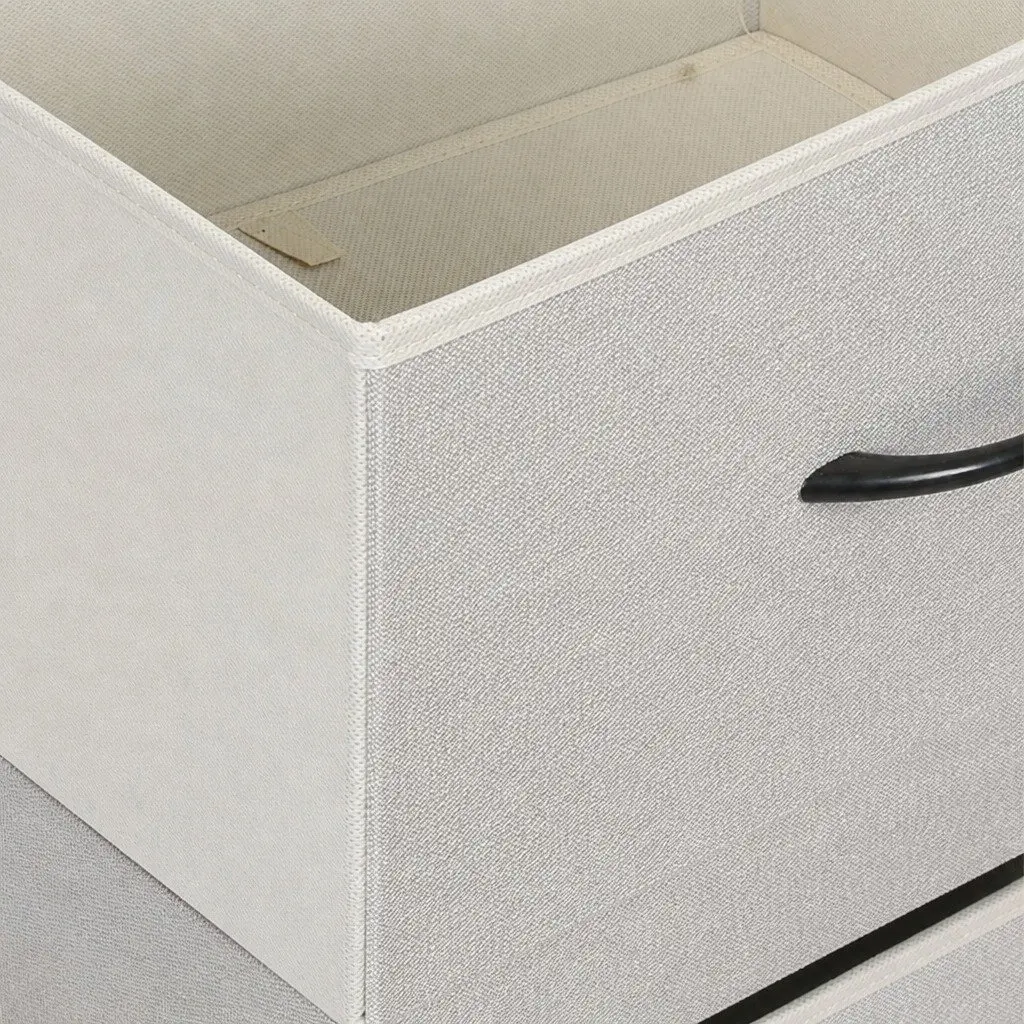 Beige 8-Drawer Storage Cabinet Tower for Organising