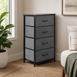 Dark Grey Storage Cabinet Tower Chest for Your Home