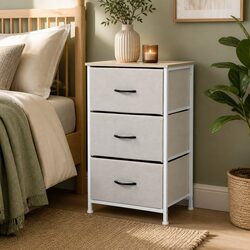 Stylish Bedside Chest of 3 Drawers with Durable Design