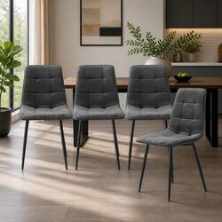 Stylish Set of 4 High Density Foam Dining Chairs