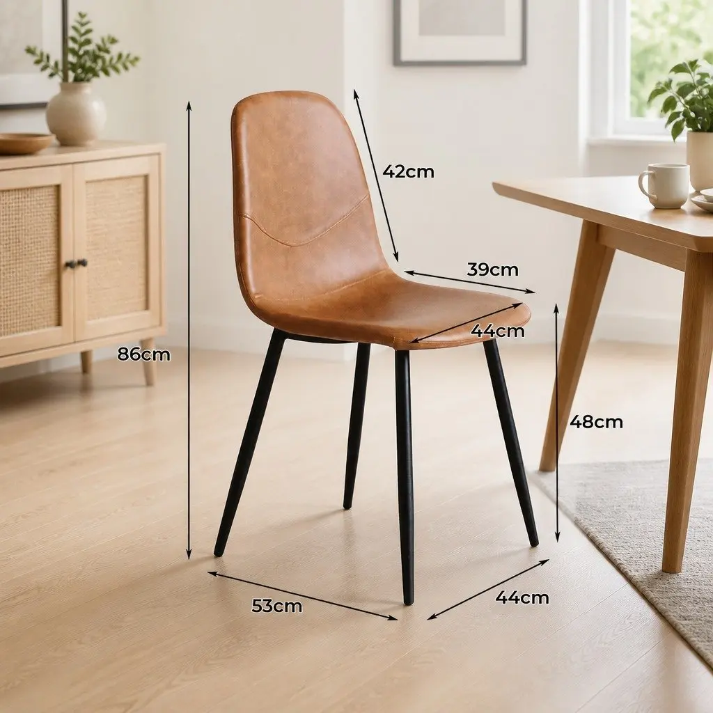 Eames-Style Dining Chairs Set of 8 with Padded Backrest