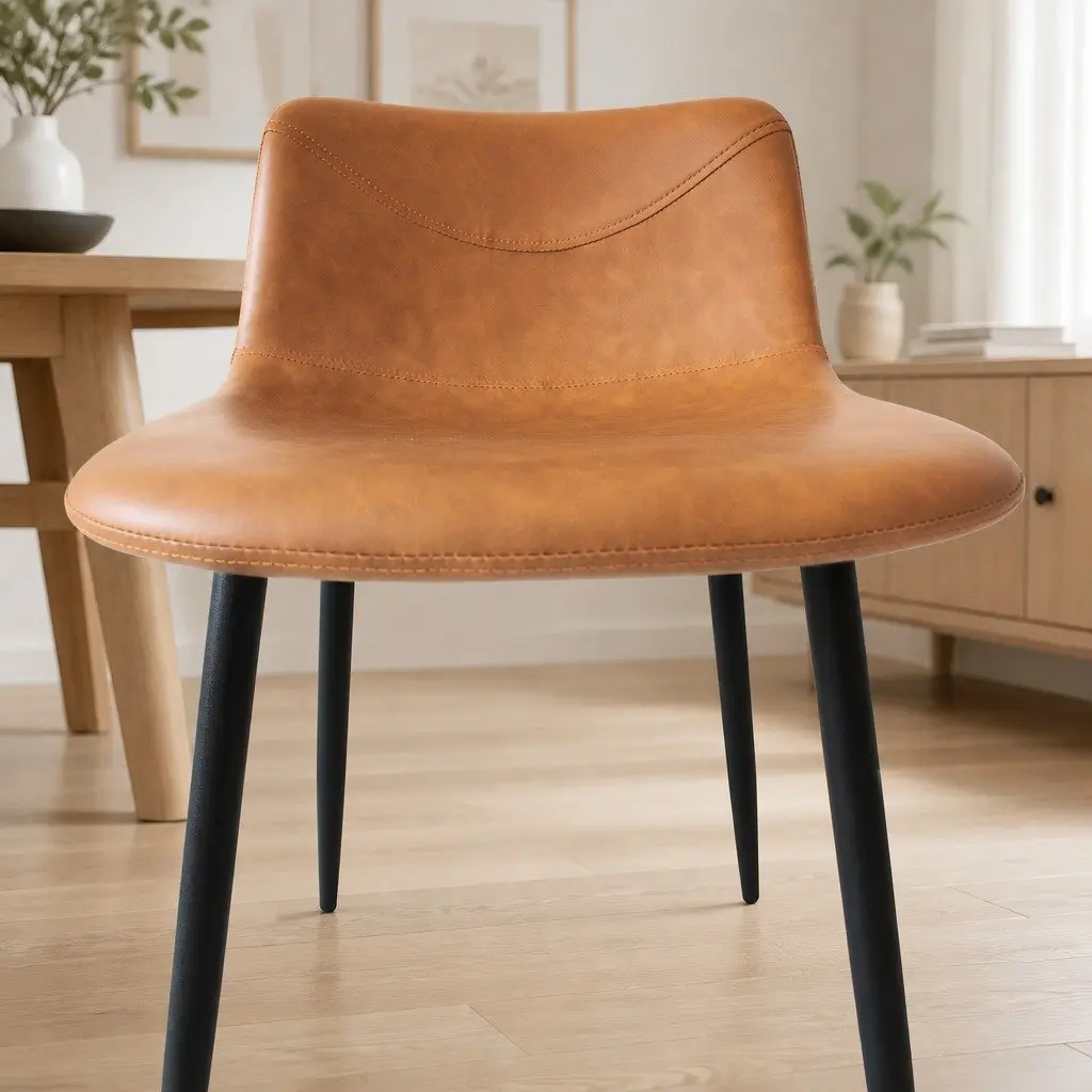 Eames-Style Dining Chairs Set of 8 with Padded Backrest