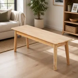 Natural Wooden Frame Dining Bench Seat 120cm
