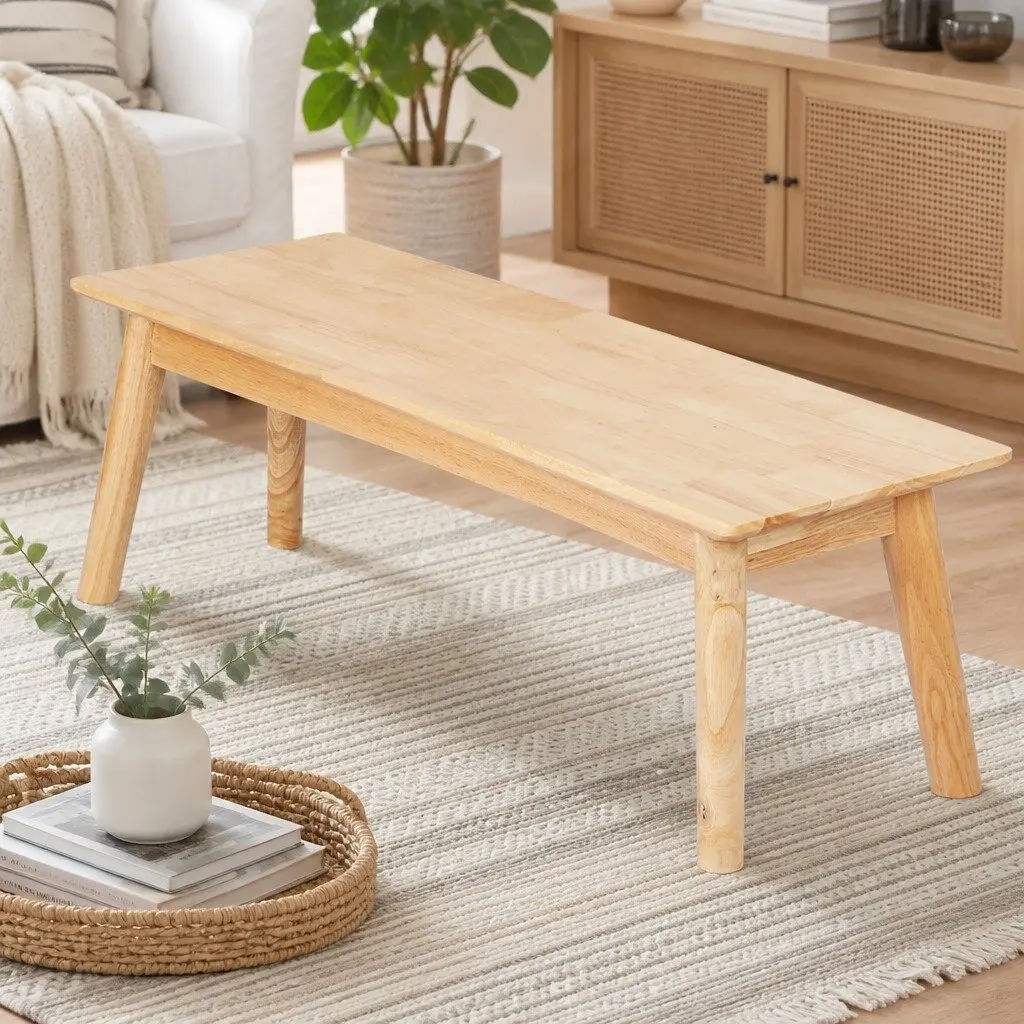 Dining Bench Rubberwood 120cm Natural