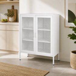 Premium Steel Storage Cabinet with Mesh Doors