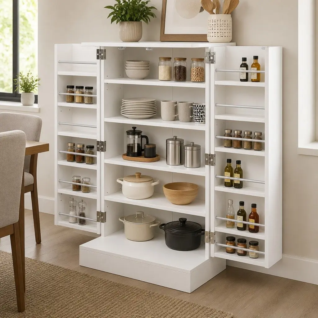 Buffet Sideboard with 180° Double Doors