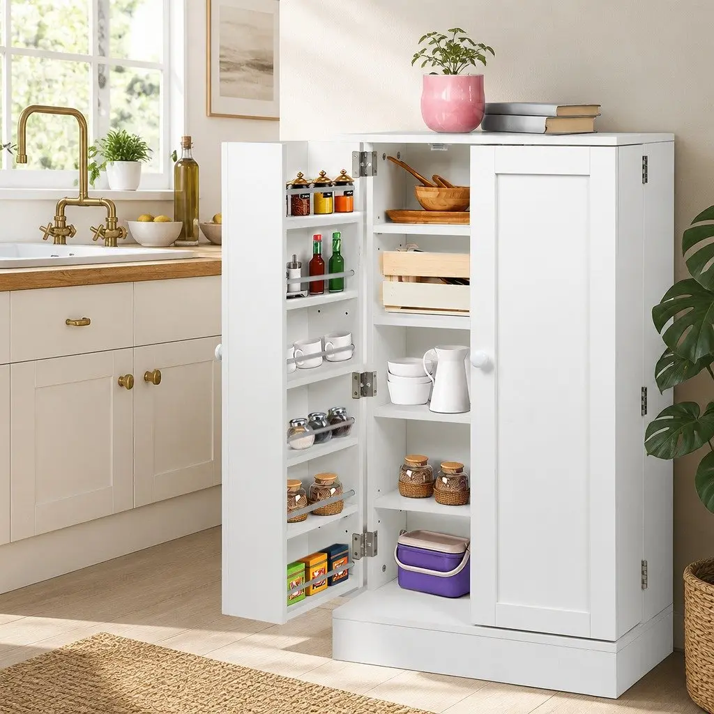 Buffet Sideboard with 180° Double Doors