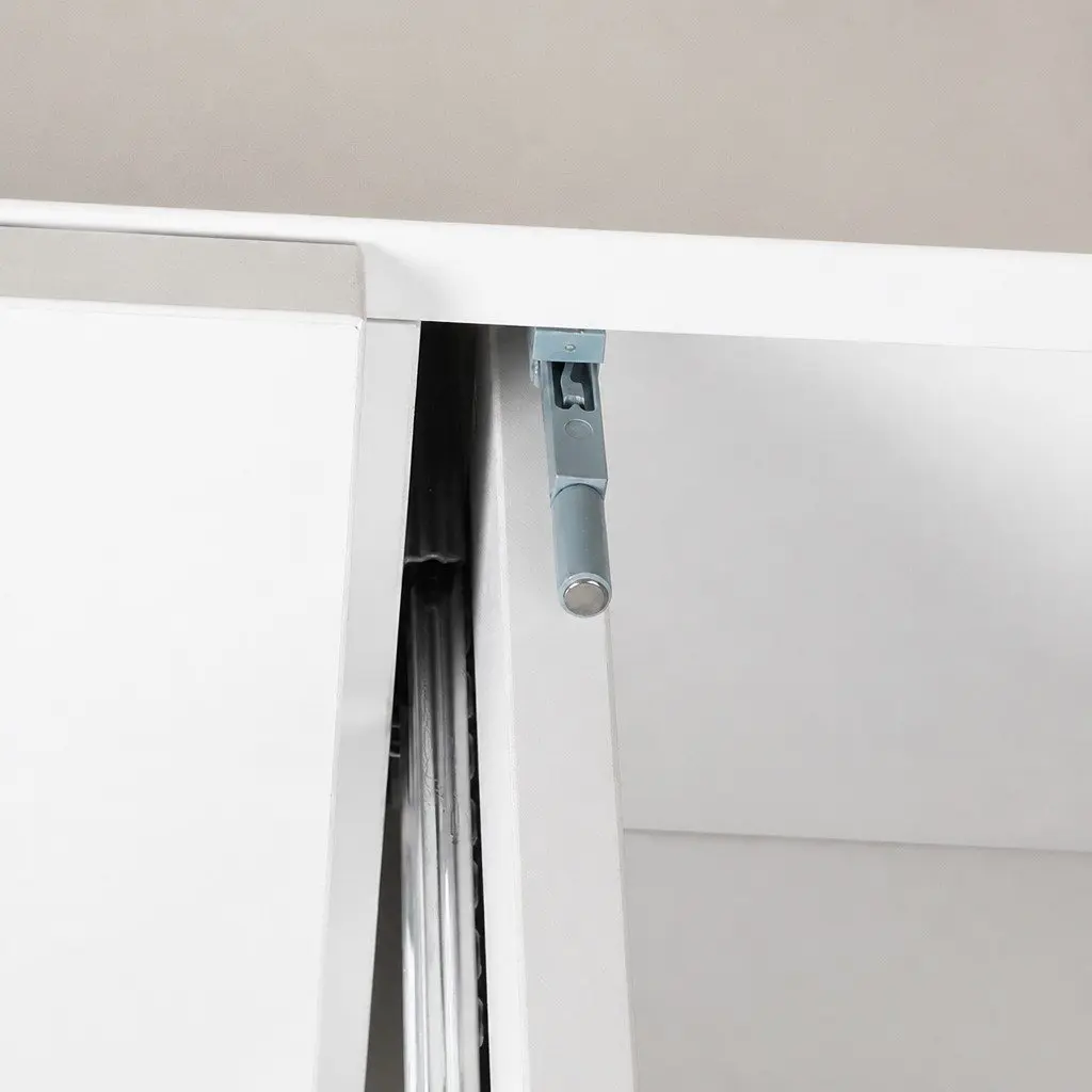 White Sideboard Storage Cabinet with Push Drawers