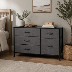 Durable 5-Drawer Storage Cabinet Tower Organizer Unit