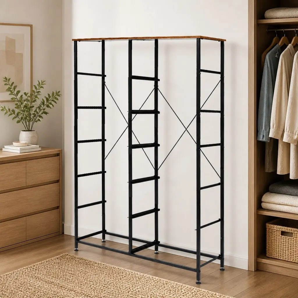 Storage Cabinet MDF Steel 12 Drawers Brown 88cm x 30cm x 133cm