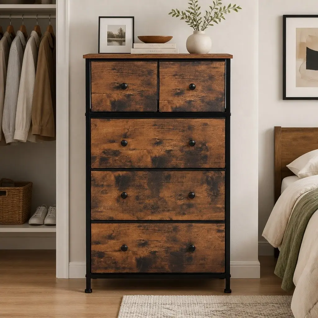 Tallboy Storage Cabinet with Removable Drawers