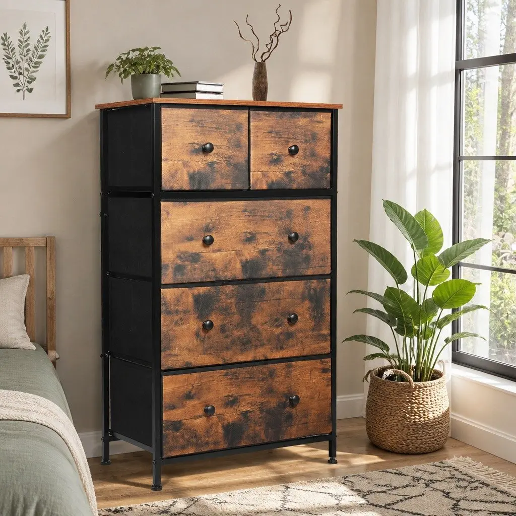 Tallboy Storage Cabinet with Removable Drawers
