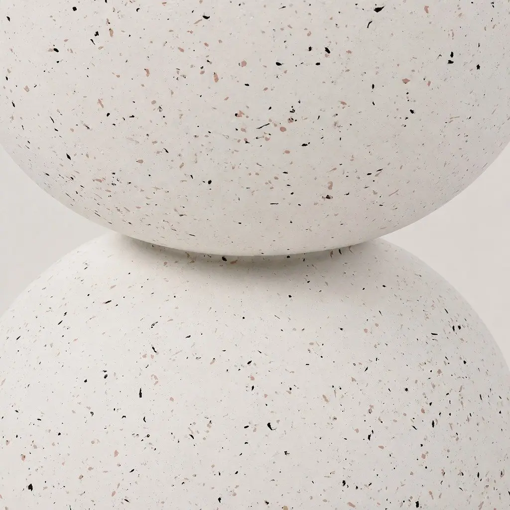 Round Terrazzo Hourglass Stool with 150kg Capacity