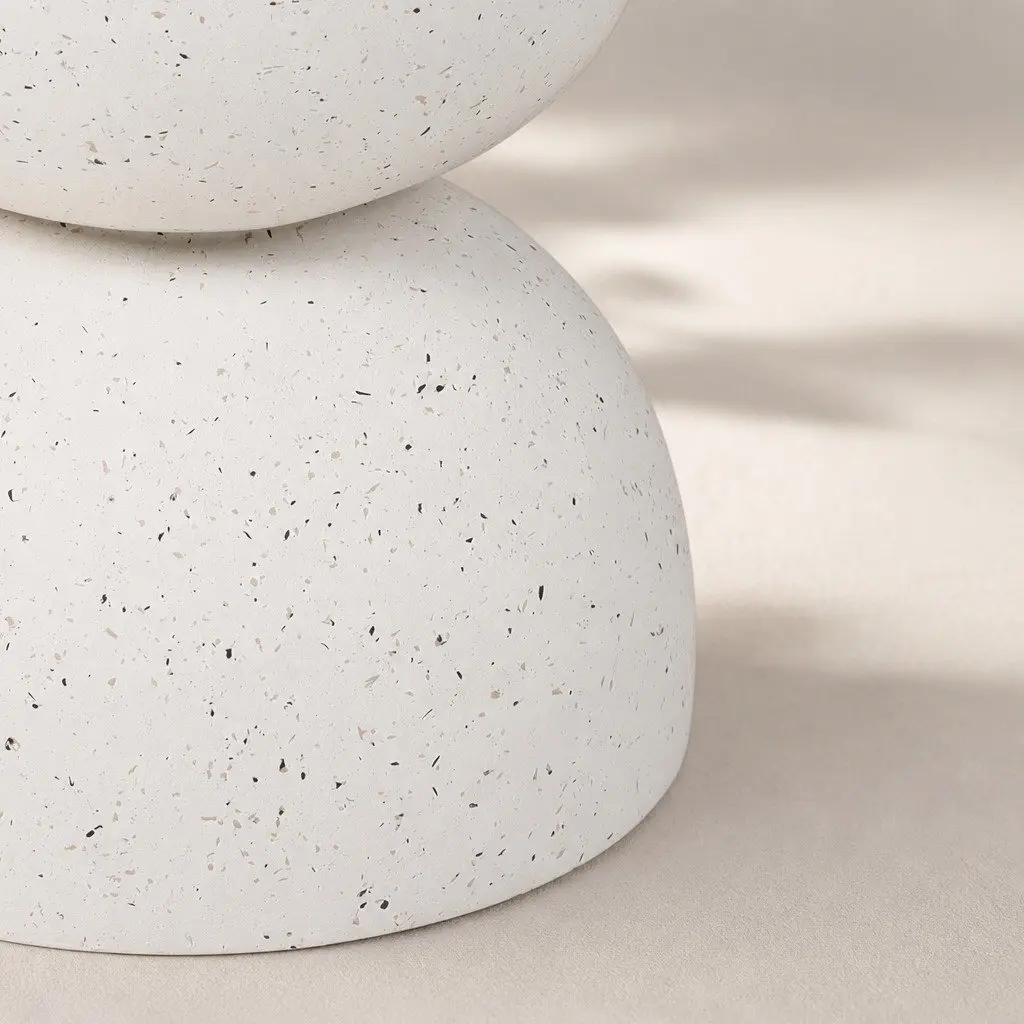 Round Terrazzo Hourglass Stool with 150kg Capacity