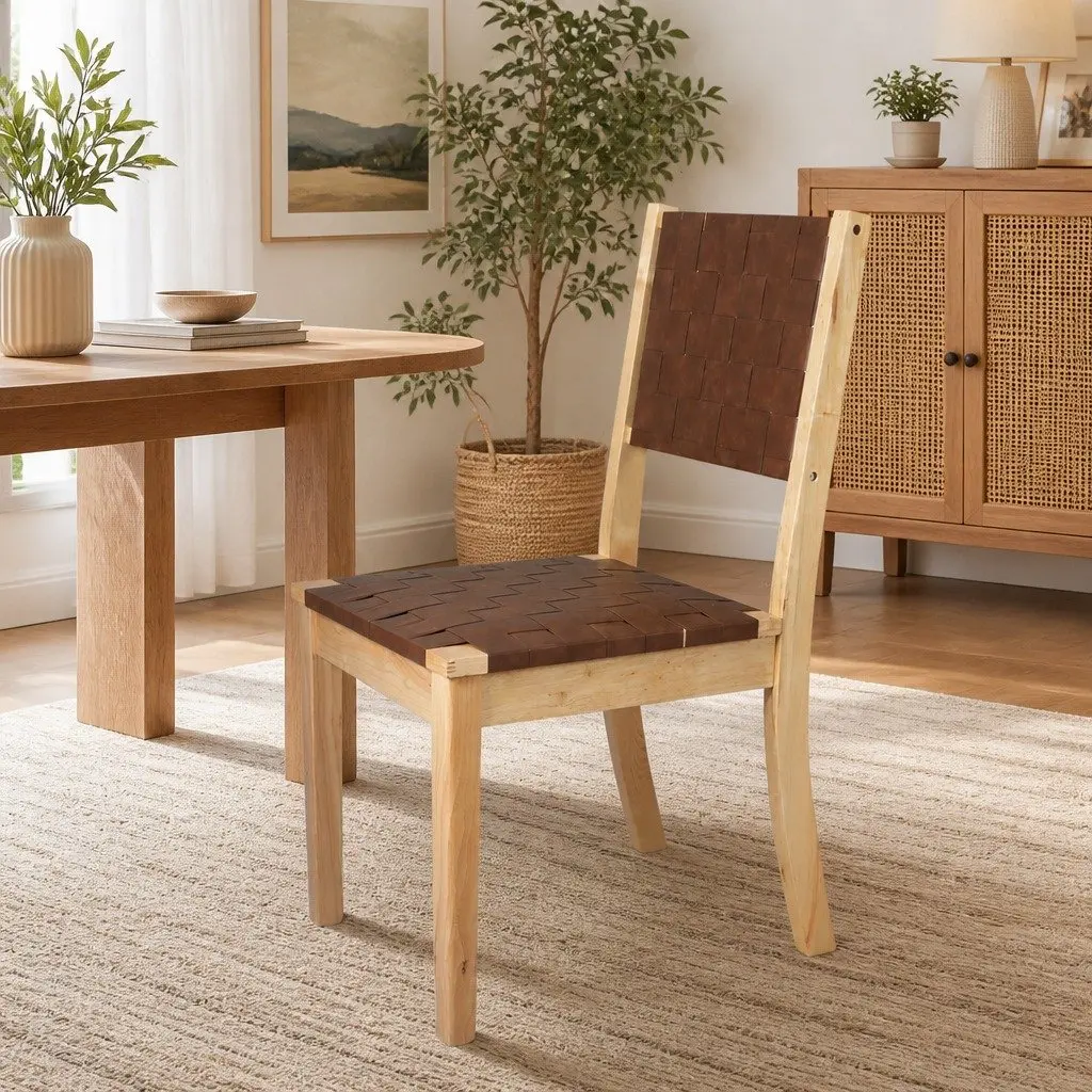 Dining Chairs x8 Accent Lounge PU Leather Solid Beech Wood Frame Kitchen Seating