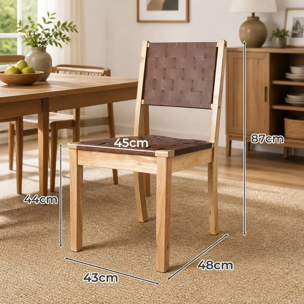 Accent Lounge Dining Chairs with Solid Wood and Leatherette