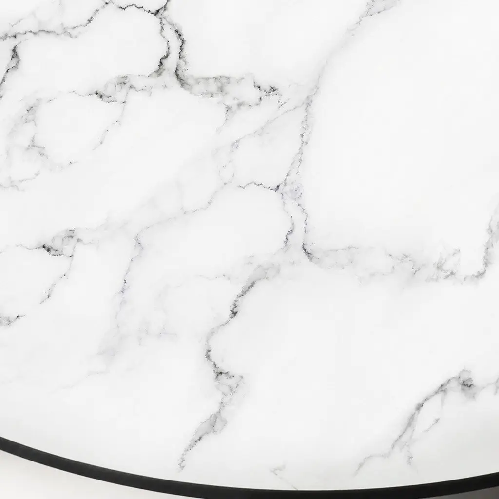 Dining Table MDF Steel 120cm White