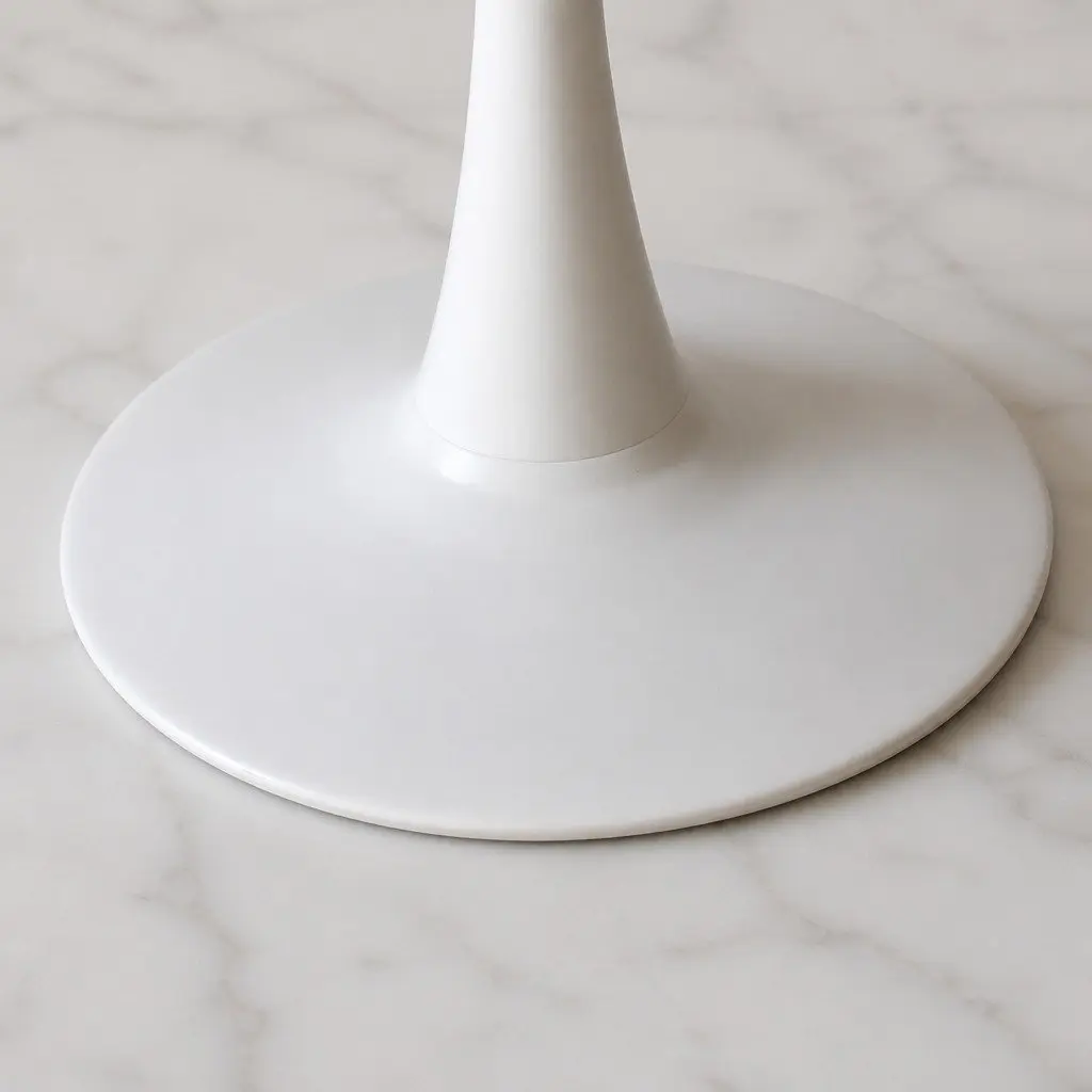2x High-Top Round Bar Tables with Gloss Marble Finish