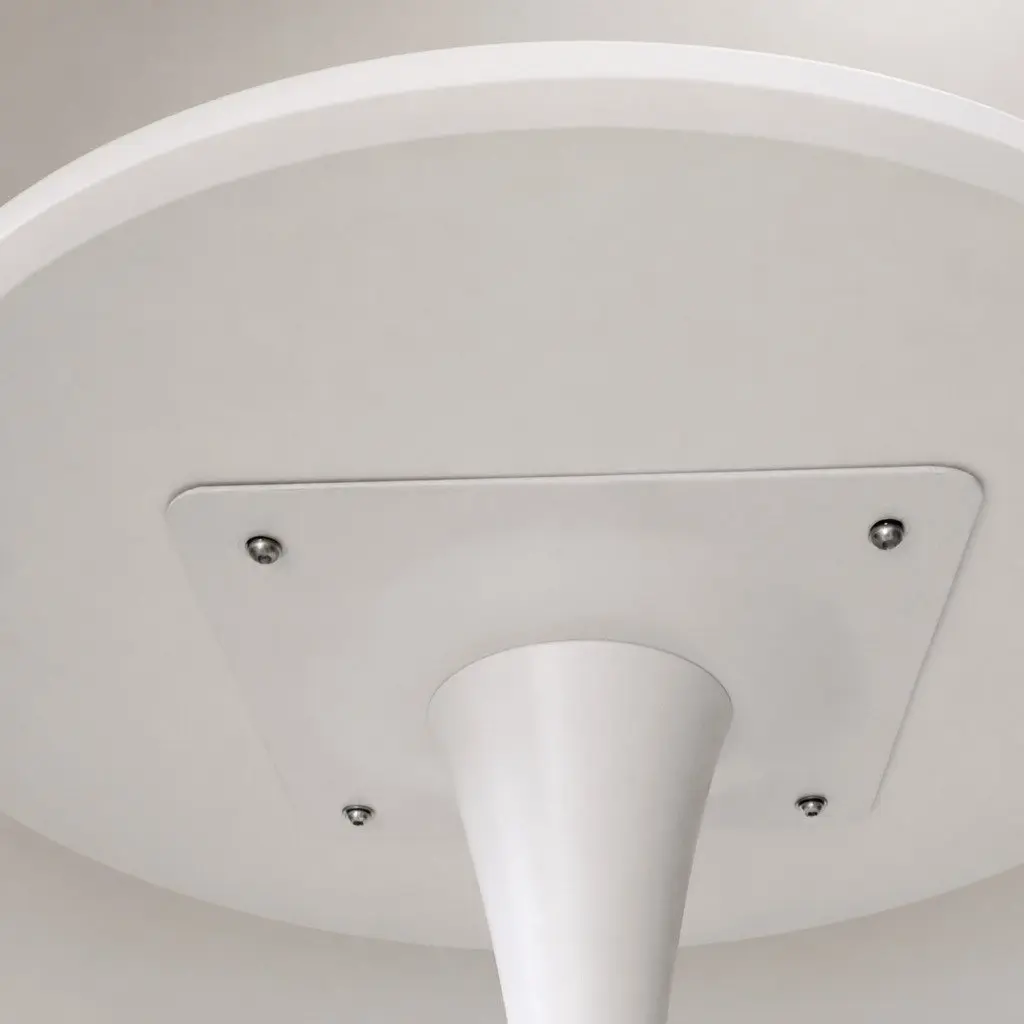 2x High-Top Round Bar Tables with Gloss Marble Finish