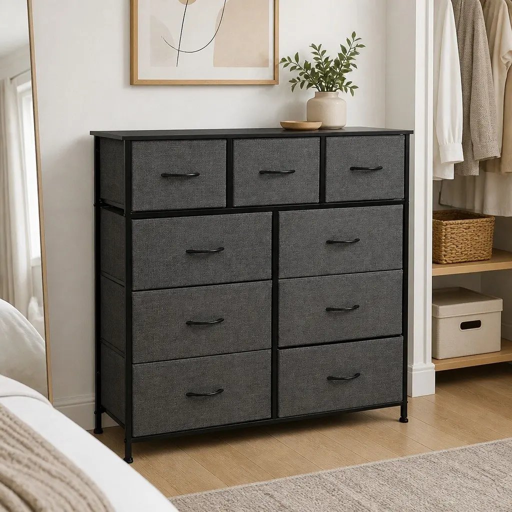 9 Drawer Chest of Drawers Storage Unit