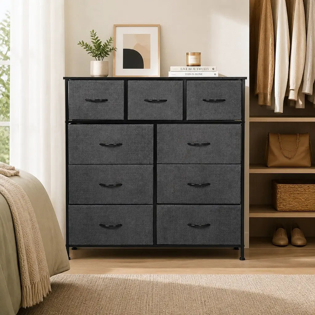 9 Drawer Chest of Drawers Storage Unit