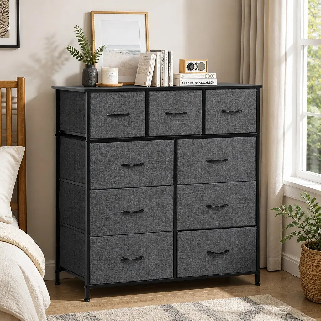 9 Drawer Chest of Drawers Storage Unit